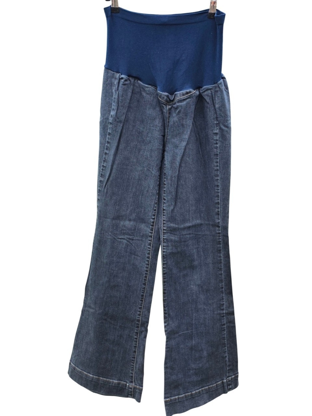 Motherhood Maternity Secret Fit Belly Wide Leg Flare Jeans Small Medium Wash